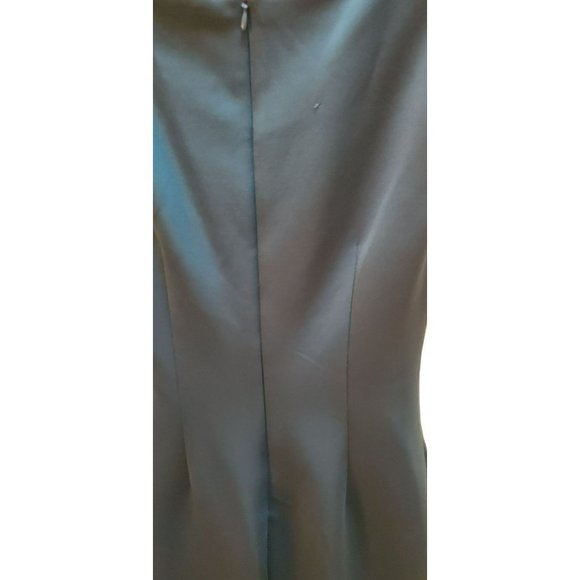 Vince Camuto Hunter Green Women's V Sheer Fitted Women's Dress Size 8 - Picture 4 of 4